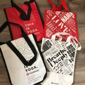 Lululemon small totes -4 pack